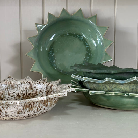 Sunburst Dish ~ Antique Green