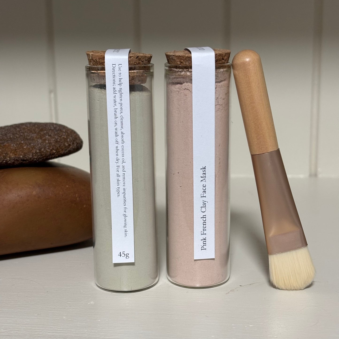 French Clay Face Mask + Brush