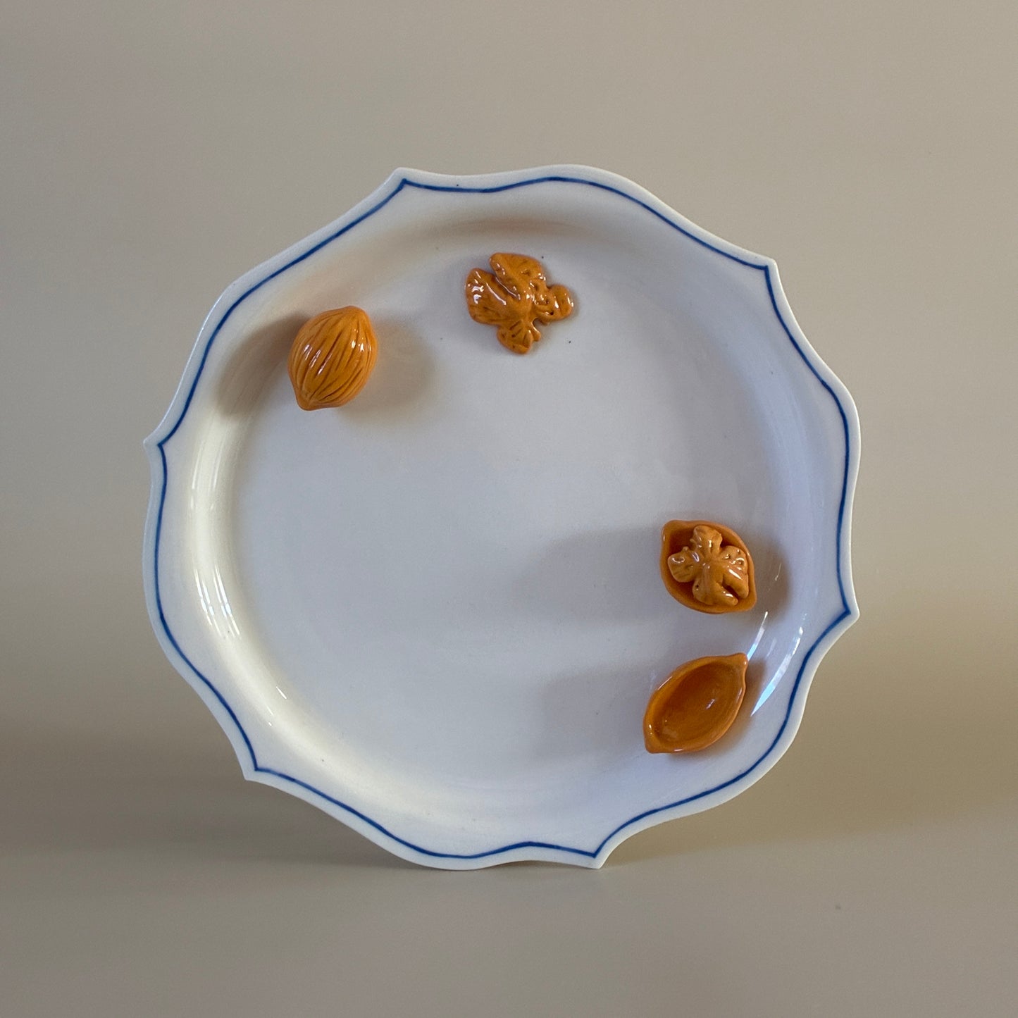 Trompe L'oeil Plate ~ Walnuts