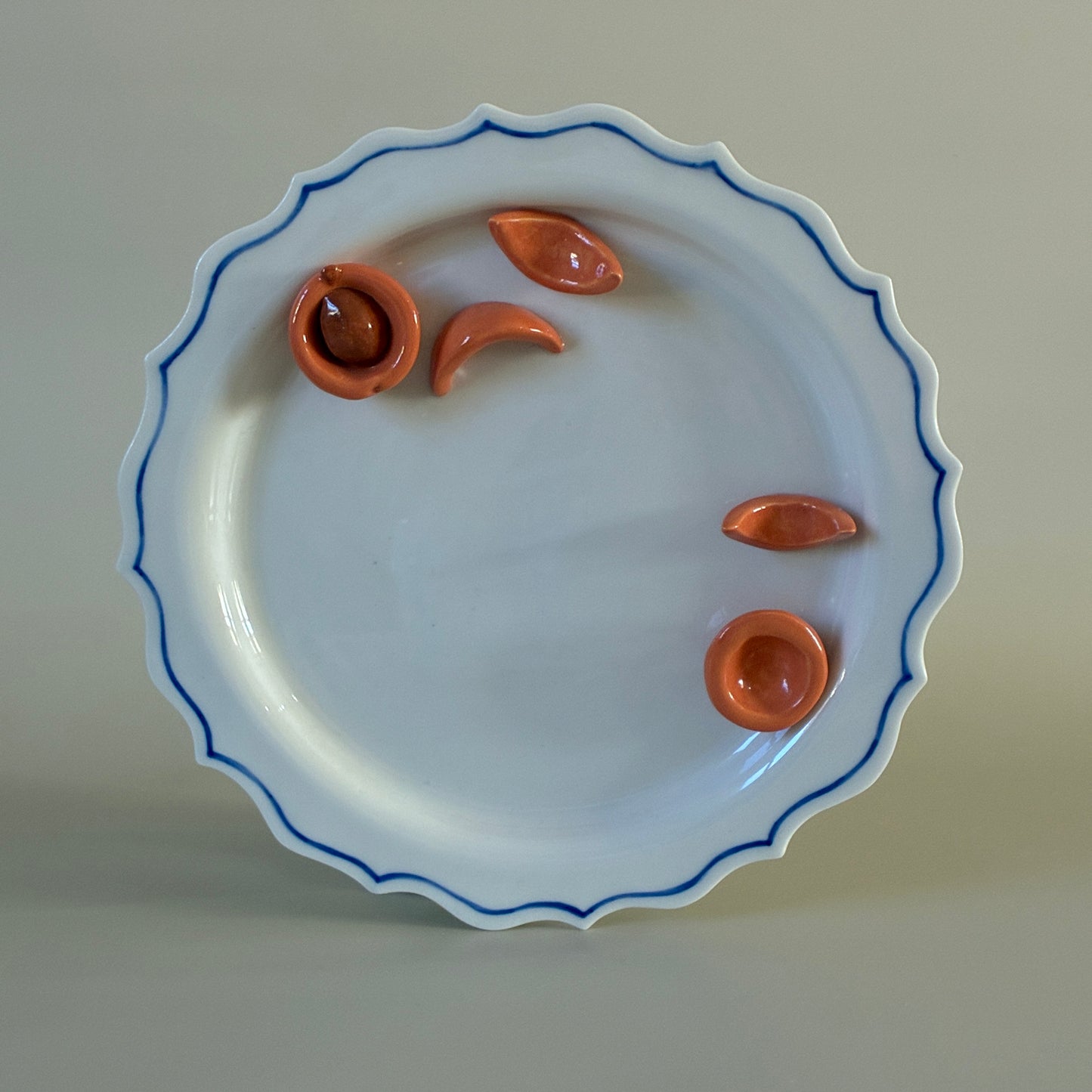 Trompe L'oeil Plate ~ Apricots