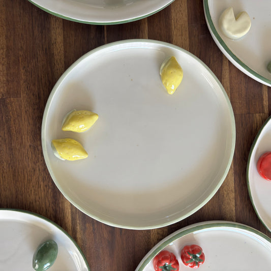 Trompe L'oeil Plate ~ Lemons 20cm