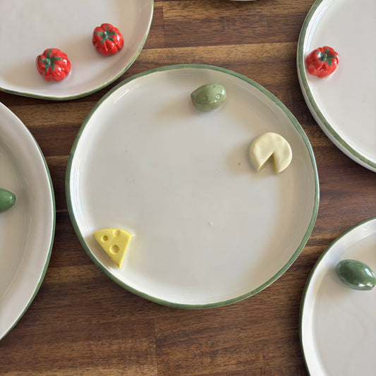 Trompe L'oeil Plate ~ Charcuterie 20cm