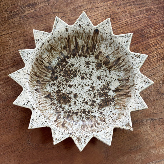 Sunburst Dish ~ Matte Bark