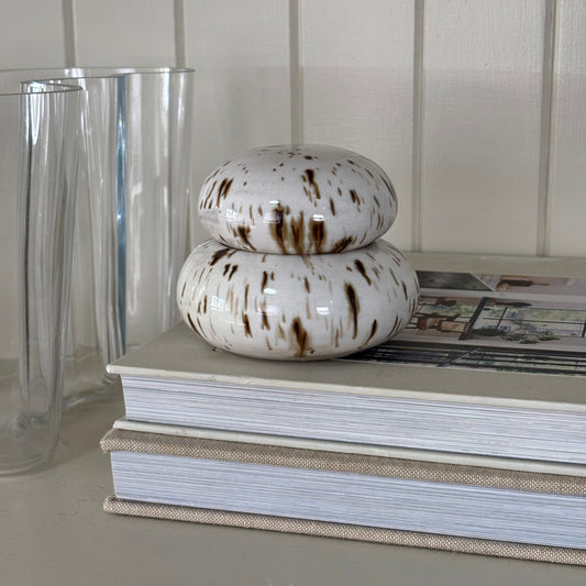 Double Dip Jar Small ~ Brown Speckle