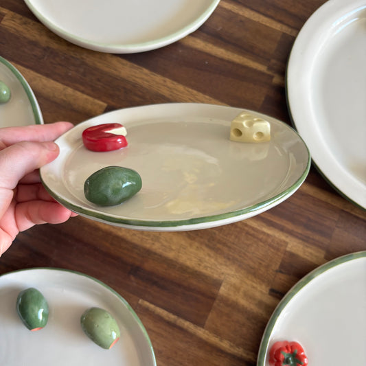 Trompe L'oeil Plate ~ Charcuterie 18cm