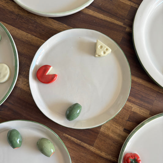 Trompe L'oeil Plate ~ Charcuterie 18cm