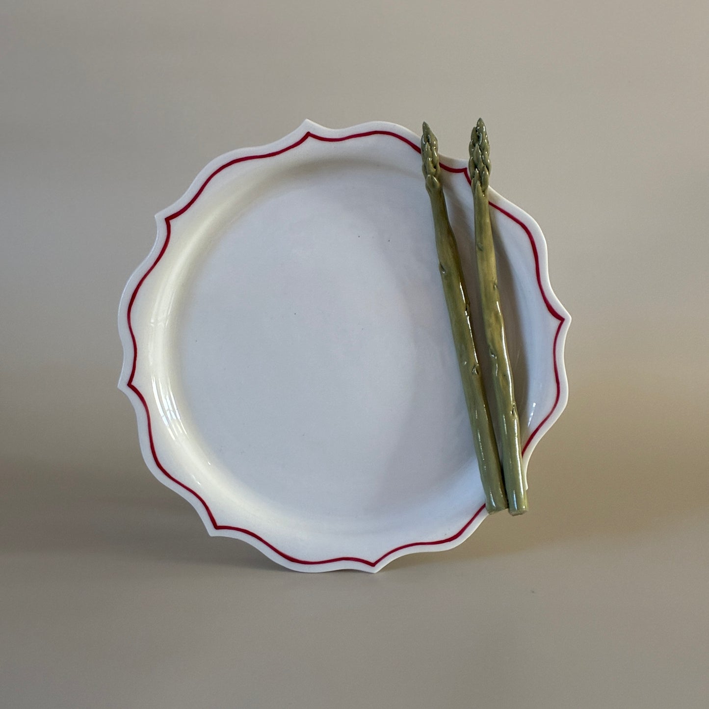 Trompe L'oeil Plate ~ Asparagus