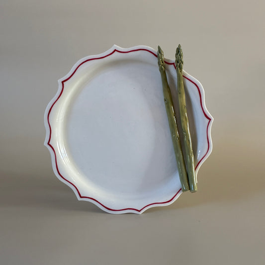 Trompe L'oeil Plate ~ Asparagus