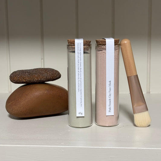 French Clay Face Mask + Brush