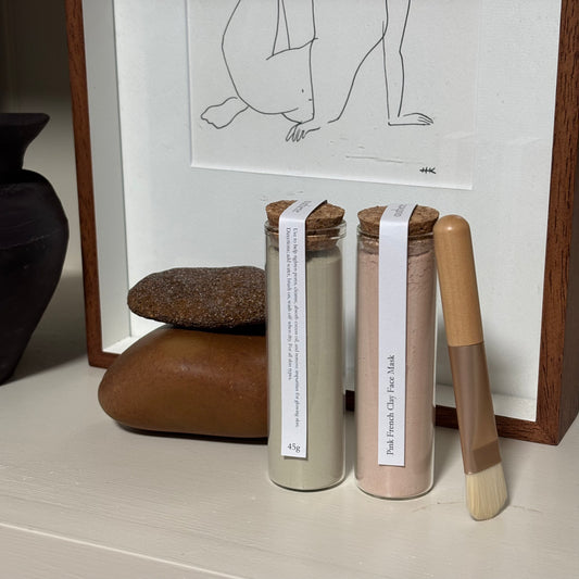 French Clay Face Mask + Brush