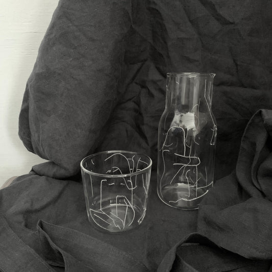 Hand Engraved Carafe + Cup Set ~ Bodies
